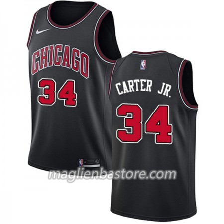Maglia NBA Chicago Bulls Wendell Carter Jr 34 Nike Nero Swingman - Uomo